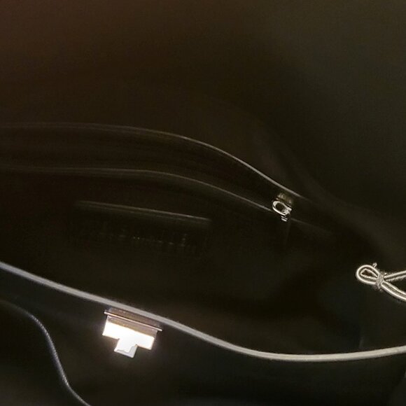 Steve Madden Contemporary Satchel Bag -Soft Black Leather (charms included) NWOT - Picture 5 of 12